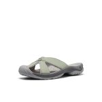 Women's Bali Leather Slide Sandal  |  Lily Pad/Steel Grey
