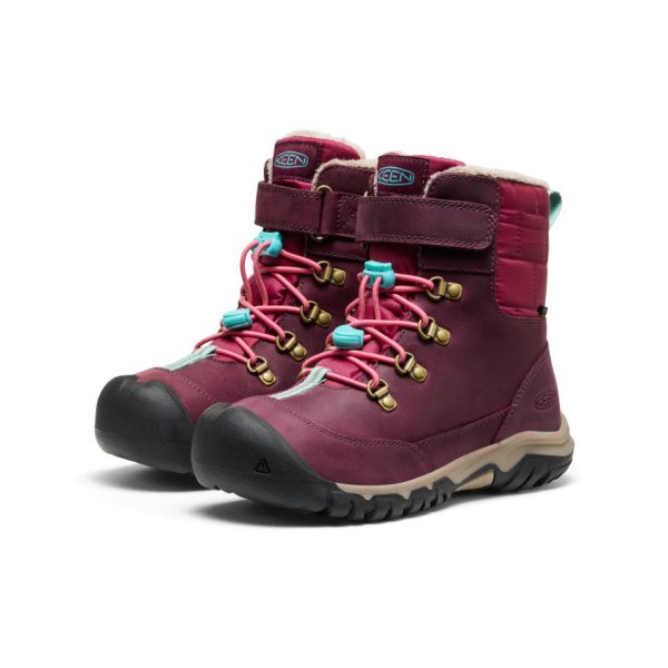Big Kids' Kanibou Waterproof Winter Boot  |  Fig/Pink Lemonade