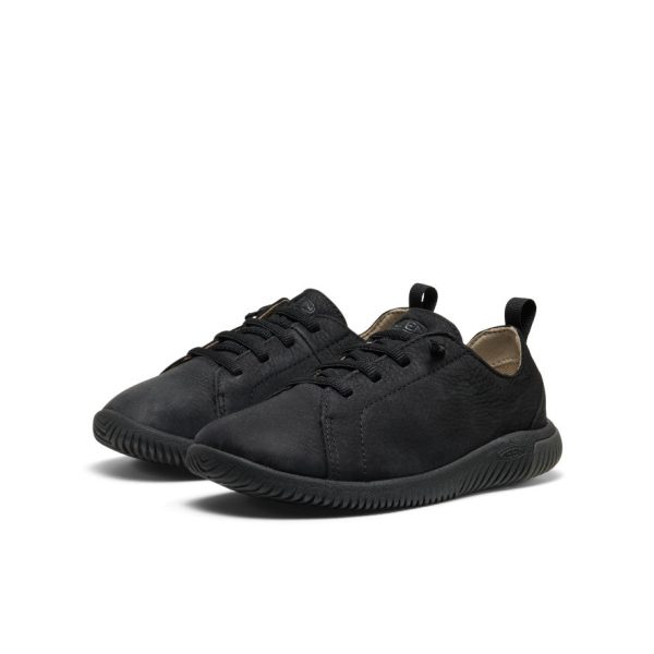 Big Kids' KNX Leather Sneaker  |  Triple Black