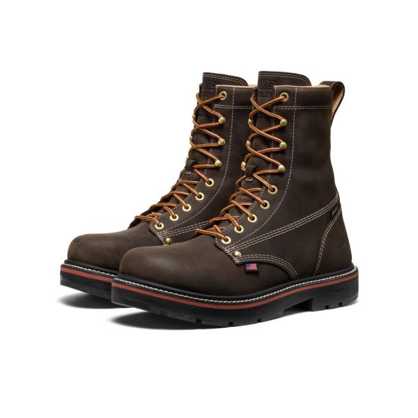 Men's Liberty 8 Waterproof 90° Heel Boot (Carbon Toe) | Coffee Bean/Black