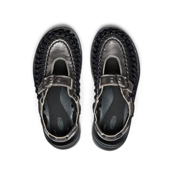 All Gender UNEEK PLT Mary Jane Sneaker  |  Silver/Black