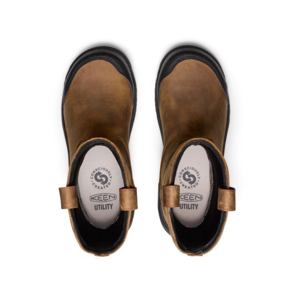 Women's Evanston Pull-On Waterproof Boot (Carbon Toe)  |  Bison/Black