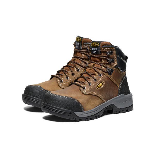 Women's Evanston 6 Waterproof Boot INT MET (Carbon Toe) | Bison/Black