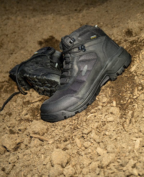 Men's Skokie Waterproof Work Boot (Soft Toe)  |  Black/Black