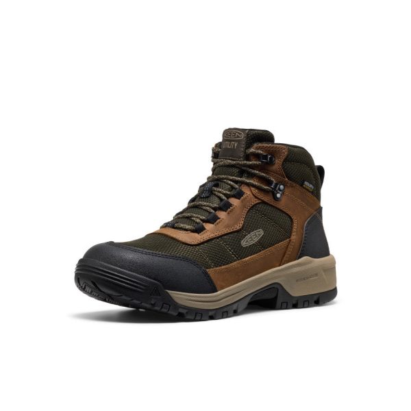 Men's Skokie Waterproof Work Boot (Soft Toe)  |  Forest Night/Black